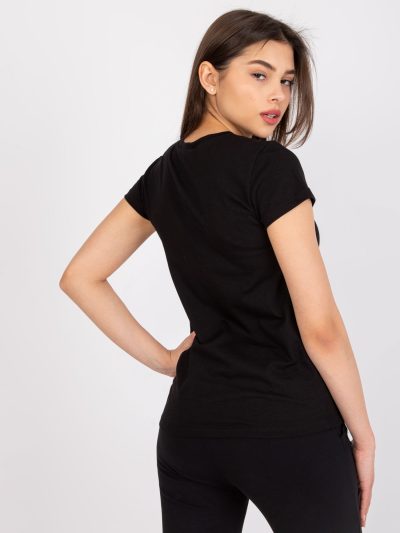 Czarny t-shirt basic - obrazek 6