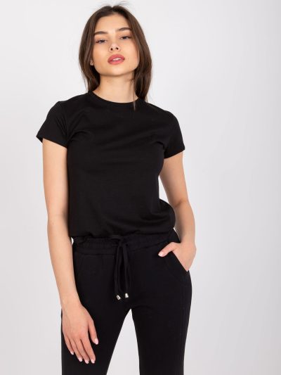Czarny t-shirt basic - obrazek 3