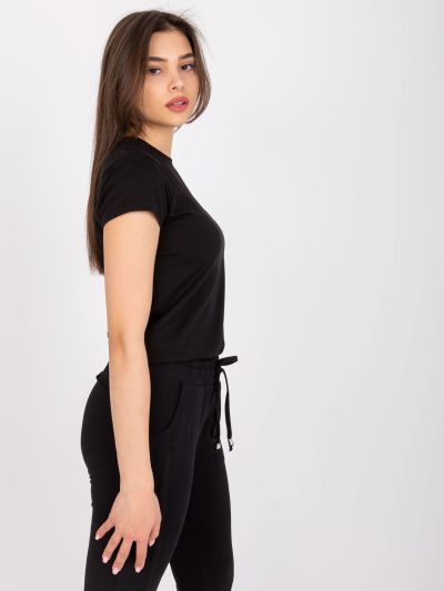 Czarny t-shirt basic - obrazek 7